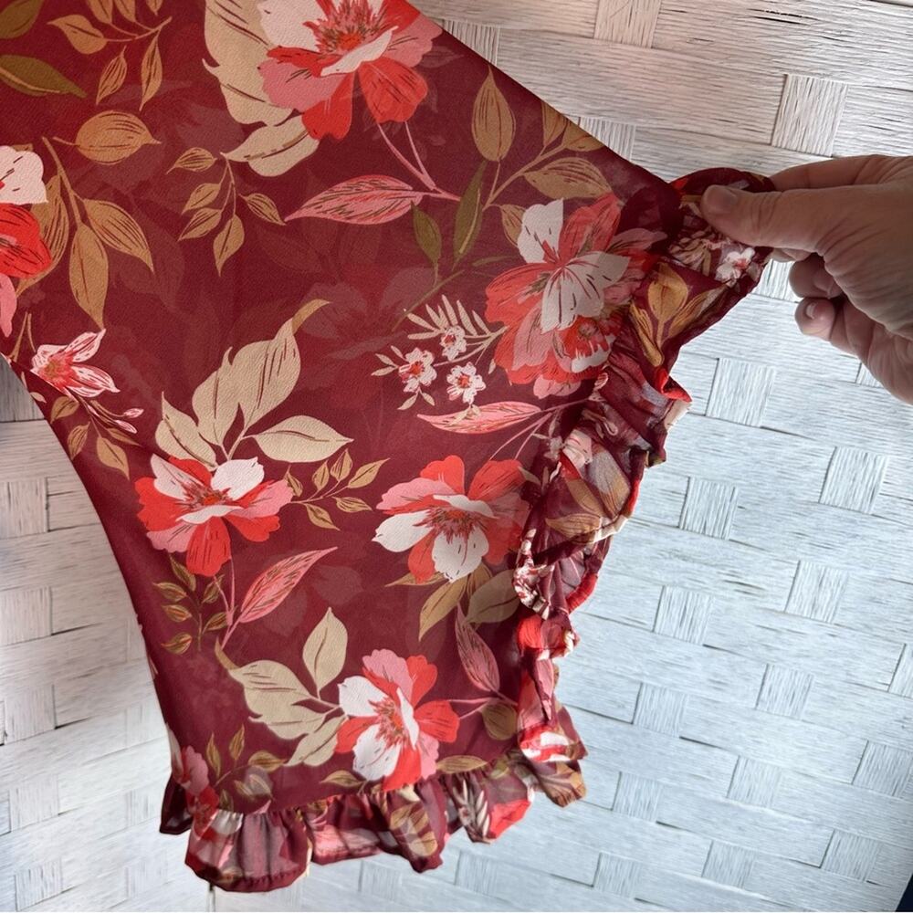 Vici What A Feeling Bell Sleeve Floral wrap Dress v-neck festival‎ Bohemian - Picture 6 of 14